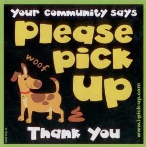 Your community says please pick up sticker